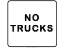 No Trucks Road Sign Template