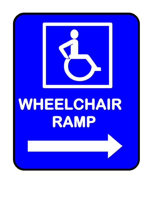 Wheelchair Ramp Right Road Sign Template Printable pdf