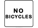 No Bicycles Road Sign Template