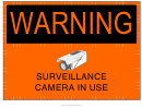 Cameras In Use Sign Templates