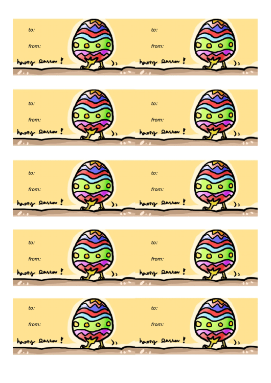 Happy Easter Gift Tag Template