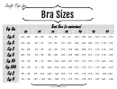 Bra Sizes Chart
