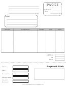 Invoice Template With Payment Stub