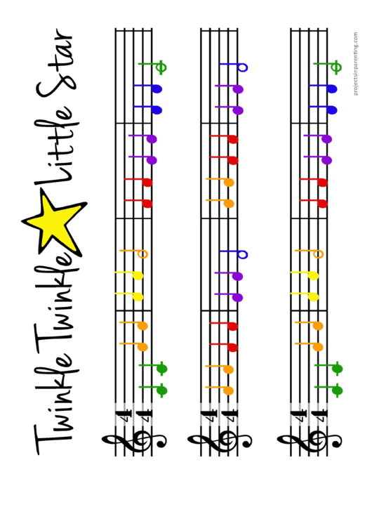 Twinkle Little Star Sheet Music Printable pdf