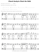 Deck The Halls Chord Analysis Music Worksheet Template