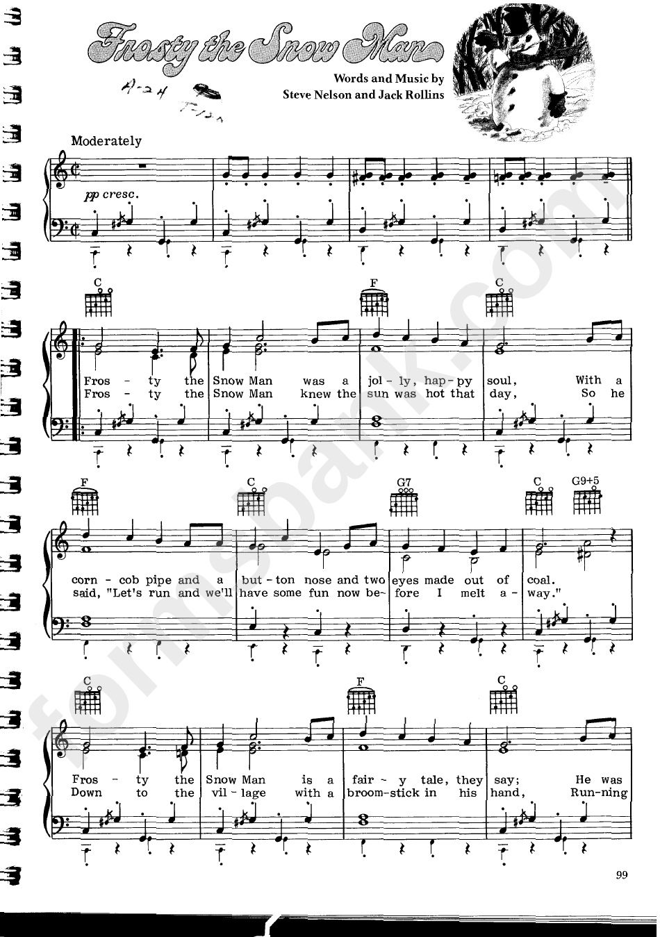 Steve Nelson And Jack Rollins - Frosty The Snow Man Sheet Music