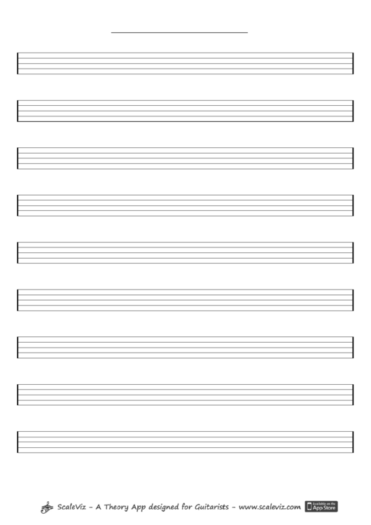 Blank Guitar Staff Paper Printable pdf