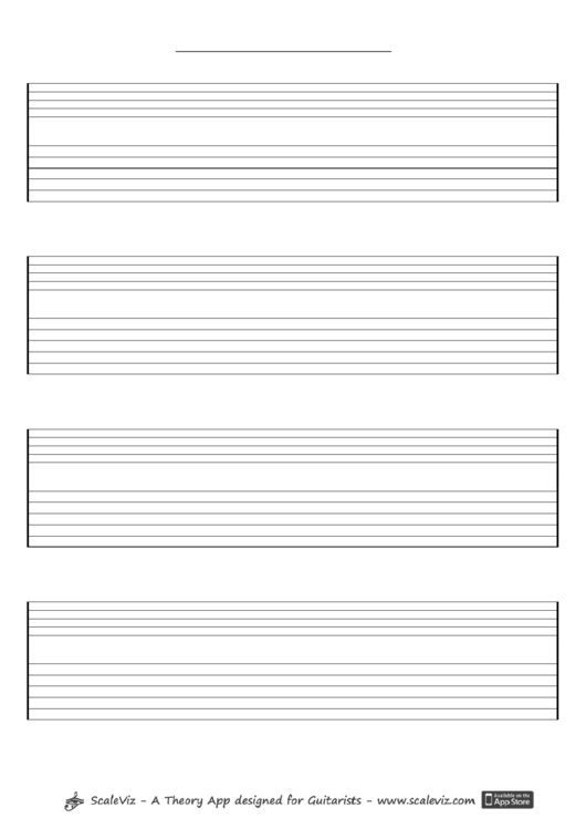 Blank Guitar Stave And Tab Paper Printable pdf