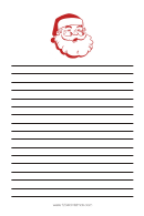 Santa Christmas Writing Paper Template