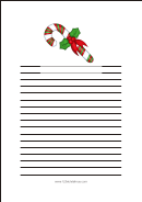 Candy Christmas Writing Paper Template