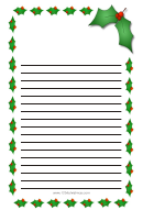 Christmas Writing Paper Template