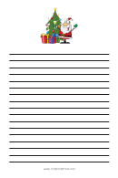 Cheerful Santa Christmas Writing Paper Template