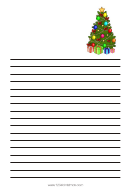Christmas Tree Writing Paper Template