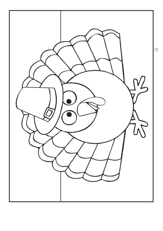 Piligrim Thanksgiving Turkey Coloring Sheet Printable pdf