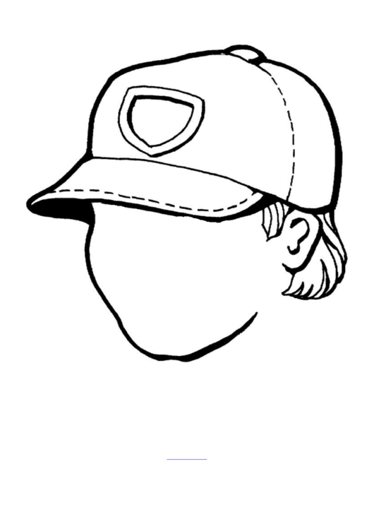 Boy In A Baseball Hat Coloring Sheet Printable pdf