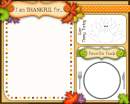 Thanksgiving Placemat Activity Sheet