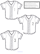 Baseball Shirts Numeral Match Game Template