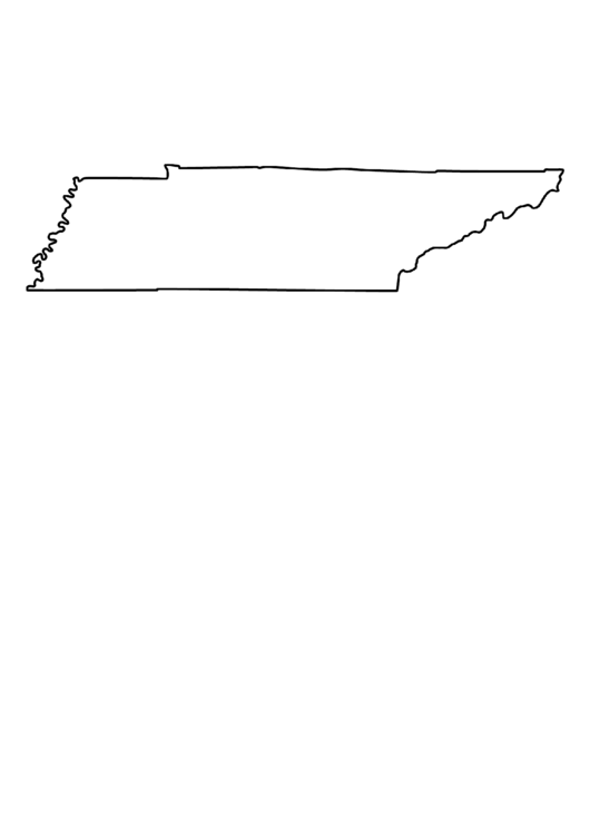 Tennesse Map Coloring Sheet Printable pdf
