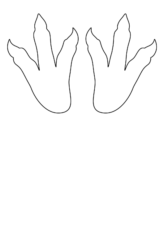 Dinosaur Footprints Template printable pdf download