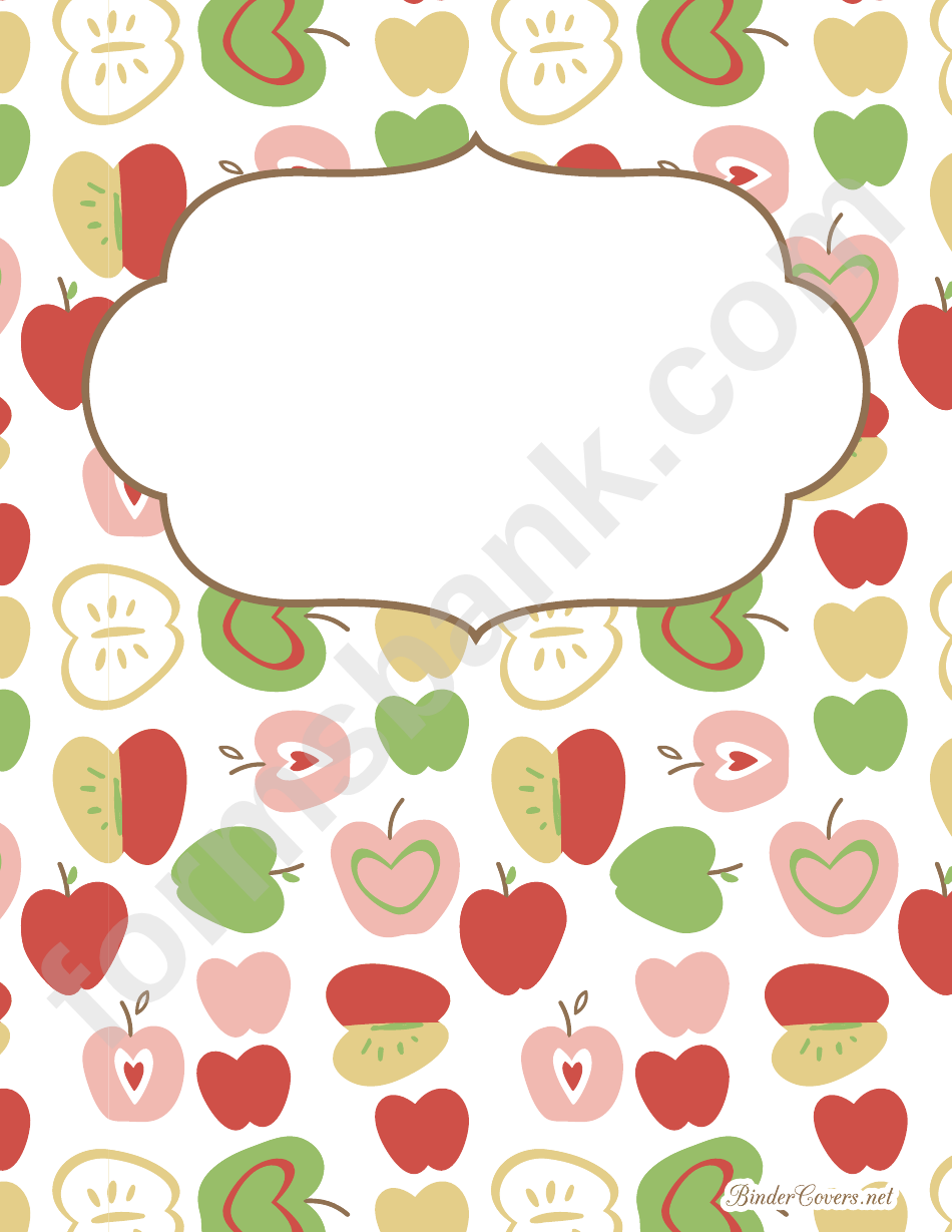 Apple Binder Cover Template