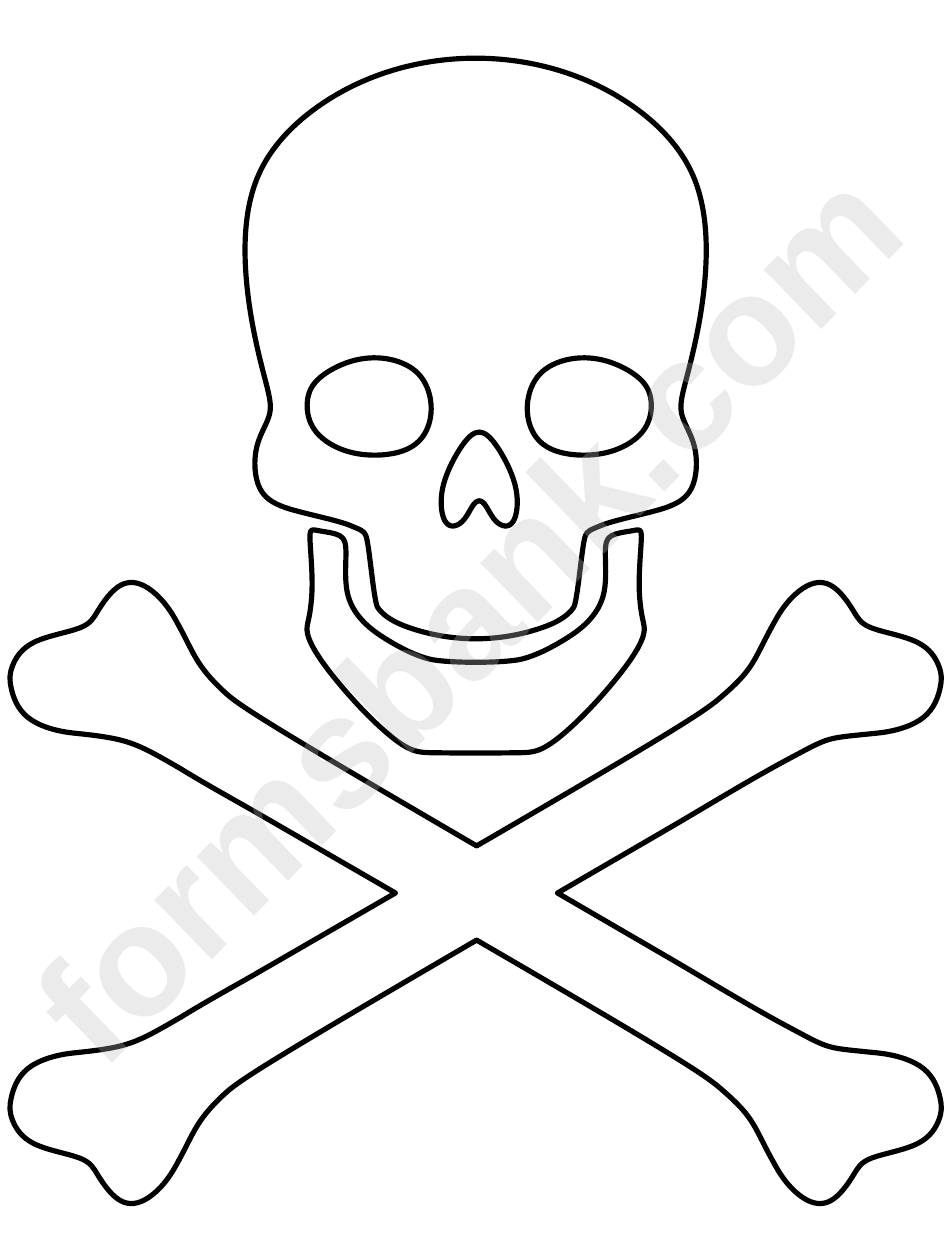 Skull And Crossed Bones Template