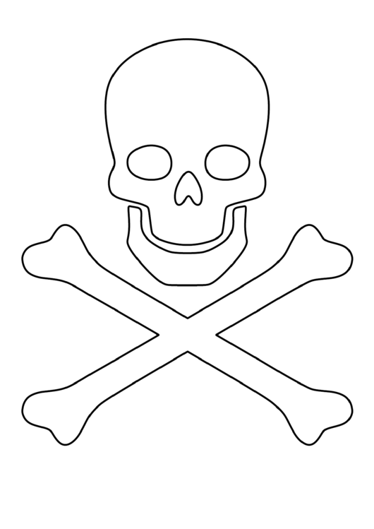 Skull And Crossed Bones Template