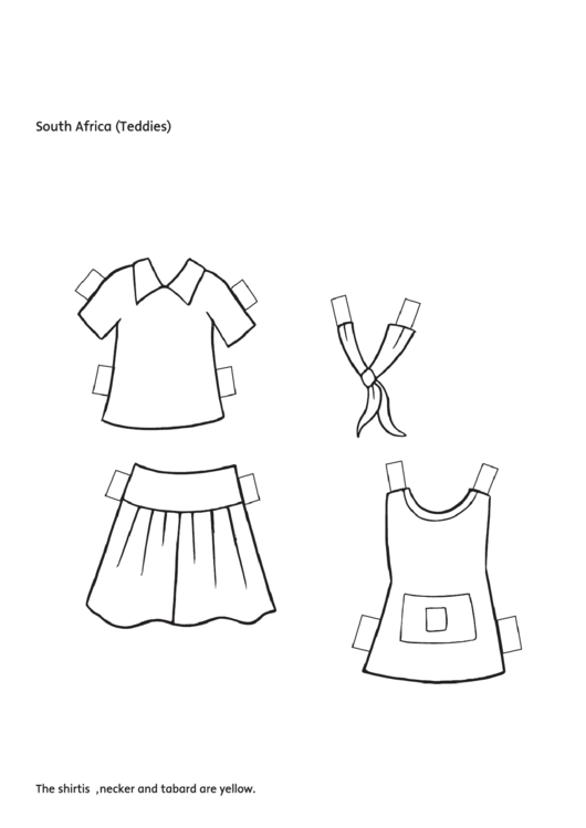 Paper South Africa Clothing Template Printable pdf