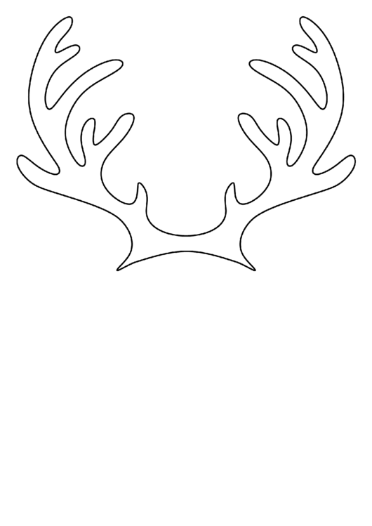 Reindeer Antler Template printable pdf download