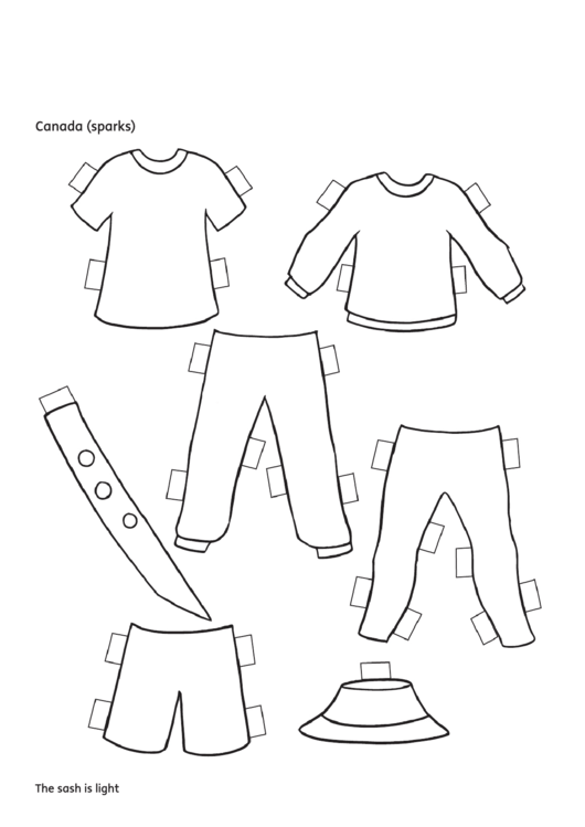 Paper Boy Canada Clothing Template Printable pdf