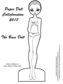 Black And White Girl Paper Doll Template