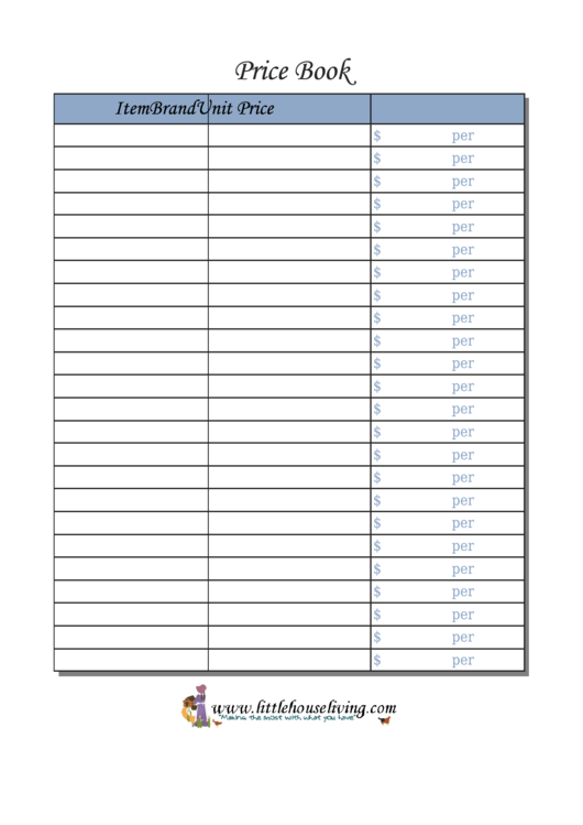 Bulk Buying Price Sheet printable pdf download