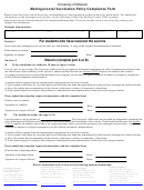 University Of Missouri - Meningococcal Vaccination Policy Compliance Form