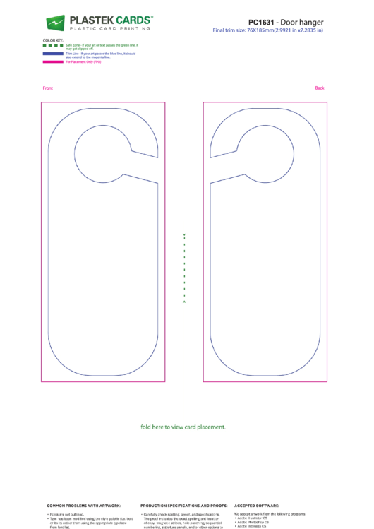 Door Hanger Template Printable pdf