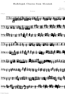 Hallelujah Chorus From Messiah Basson Part Sheet Music Printable pdf