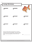 Long Division - 3-digit Dividends - Math Worksheet With Answer Key