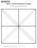 Eight 3-inch Finished Half Square Triangles Pattern Template