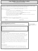What Happened On 9/11 (970l) - Middle School Reading Article Worksheet Printable pdf