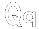 Upper-lower Case Letter Q Template