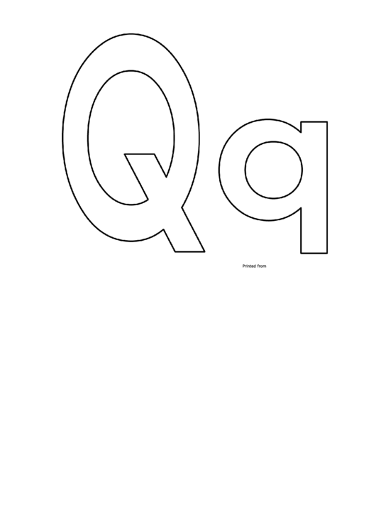 Upper-Lower Case Letter Q Template printable pdf download