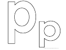 Upper-lower Case Letter P Template