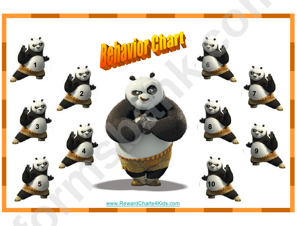 Kung Fu Panda Behavior Chart