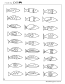 Modern Fish Designs Coloring Sheet