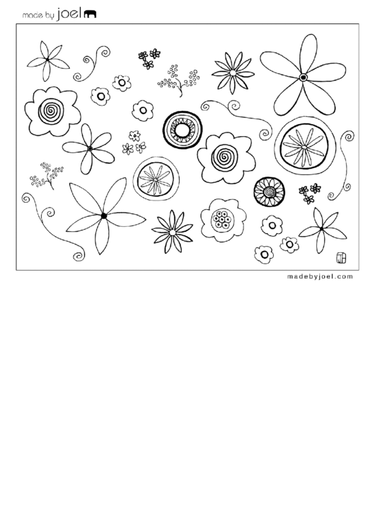 Flower Coloring Sheet Printable pdf