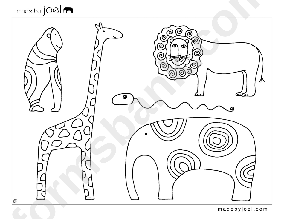 Animal Coloring Sheet