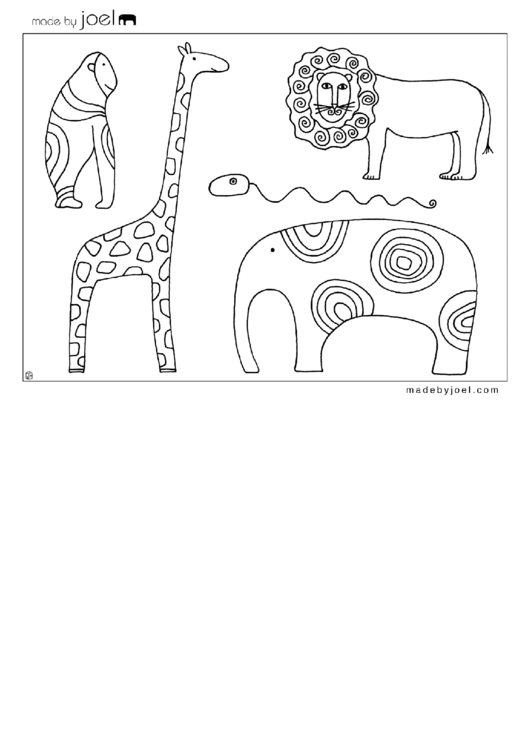 Animal Coloring Sheet Printable pdf