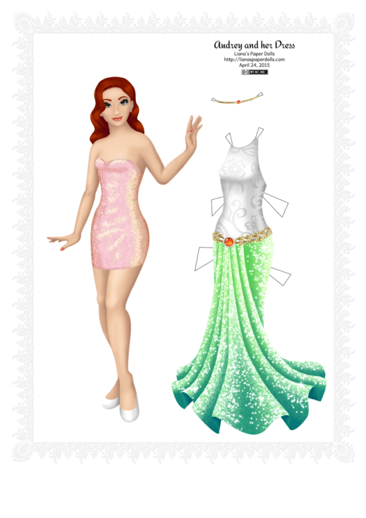 Audrey And Her Dress Paper Doll Template Printable pdf