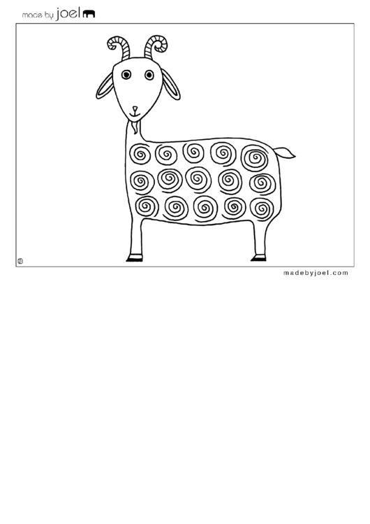Goat Coloring Sheet Printable pdf