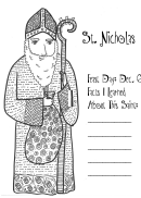 Saint Nick Coloring Sheet