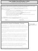 National Zoo Panda Healthy, Vibrant (1270l) - Middle School Reading Article Worksheet Printable pdf