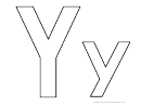 Upper-lower Case Letter Y Template